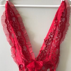 Lace lingerie bodysuit